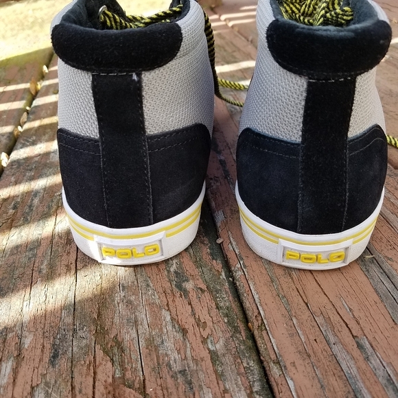 Polo by Ralph Lauren high top suede/mesh speakers Size 10D - Picture 7 of 10